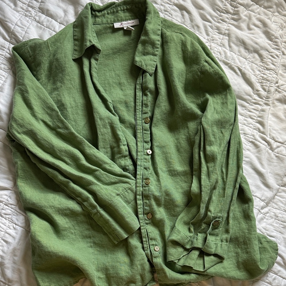 Green Linen Shirt